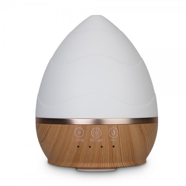 Aroma Diffuser Bamboo Shoot - Wood Look Bottom-White Top - Click Image to Close